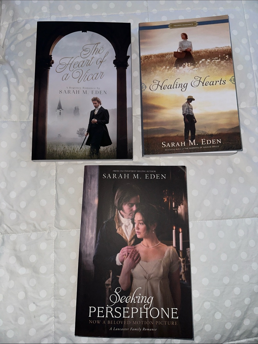 The heart of a Vicar, healing hearts, and seeking Persephone -- Sarah M. Eden